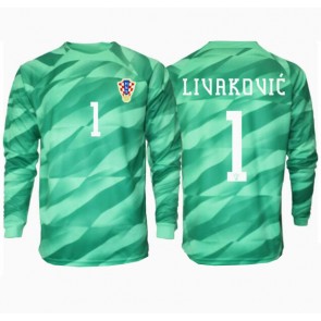 Kroatien Dominik Livakovic #1 Målmand Replika Udebanetrøje EM 2024 Langærmet